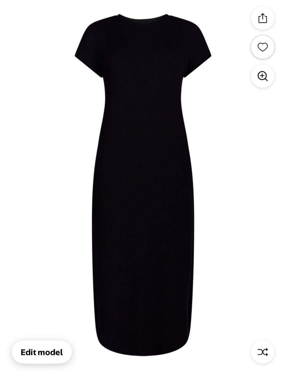 Time and Tru Classic Black Ribbed Maxi Dress SZ XXL (20)